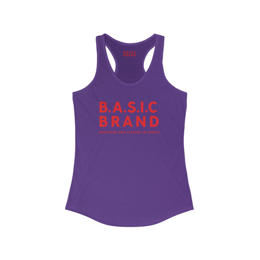 Women's B.A.S.I.C Brand "RED" Racerback Tank