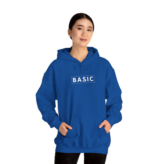 Unisex B.A.S.I.C "Boxed White Logo" Pullover Hoodie