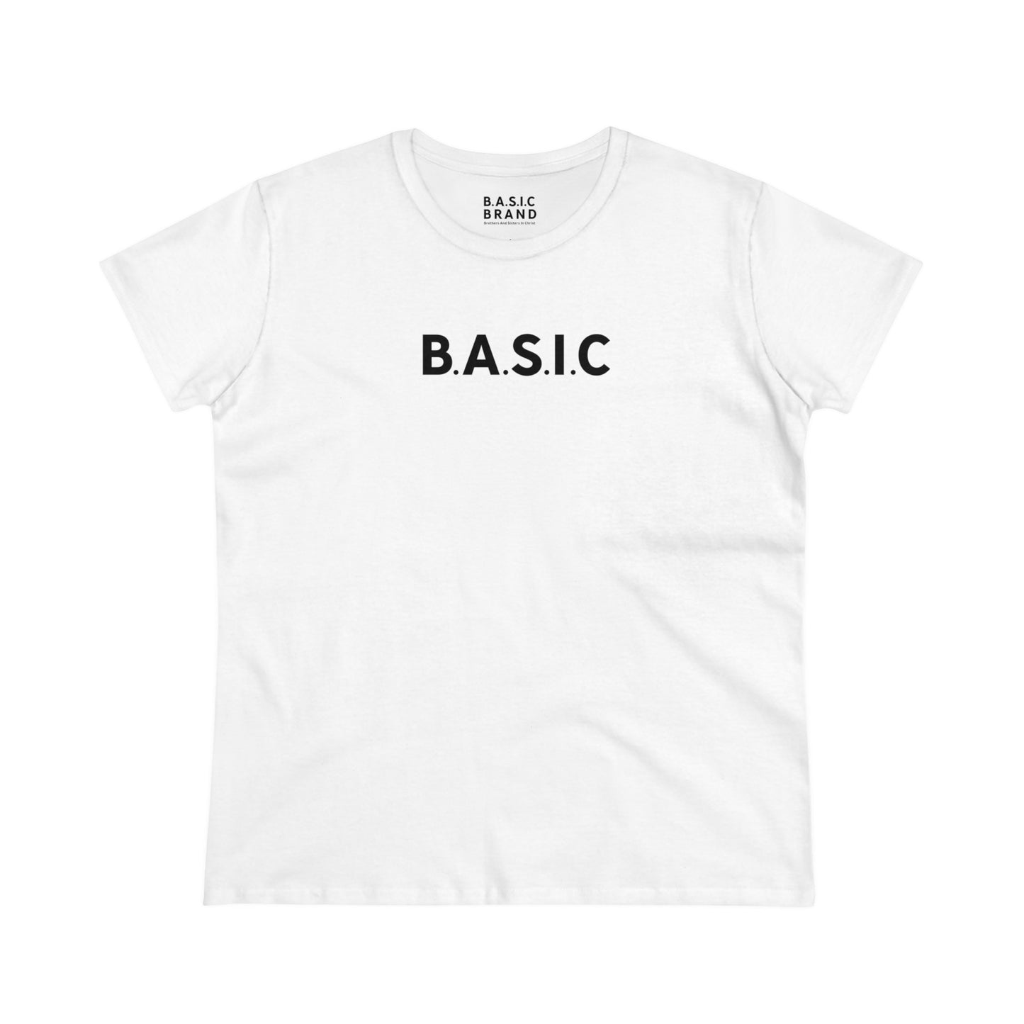 Women's Fit B.A.S.I.C "Medium Sized Logo" Tee Shirt