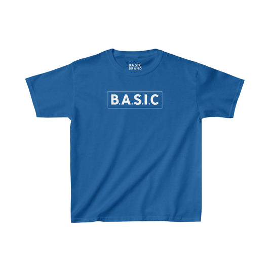 Youth B.A.S.I.C "Medium Sized White Logo" Tee Shirt