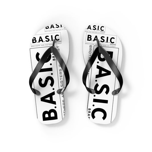 Unisex "B.A.S.I.C All Over" Flip Flops