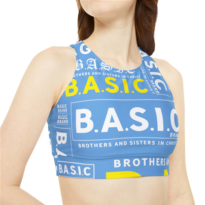 B.A.S.I.C Sporty Bikini Set (AOP) LIGHT BLUE