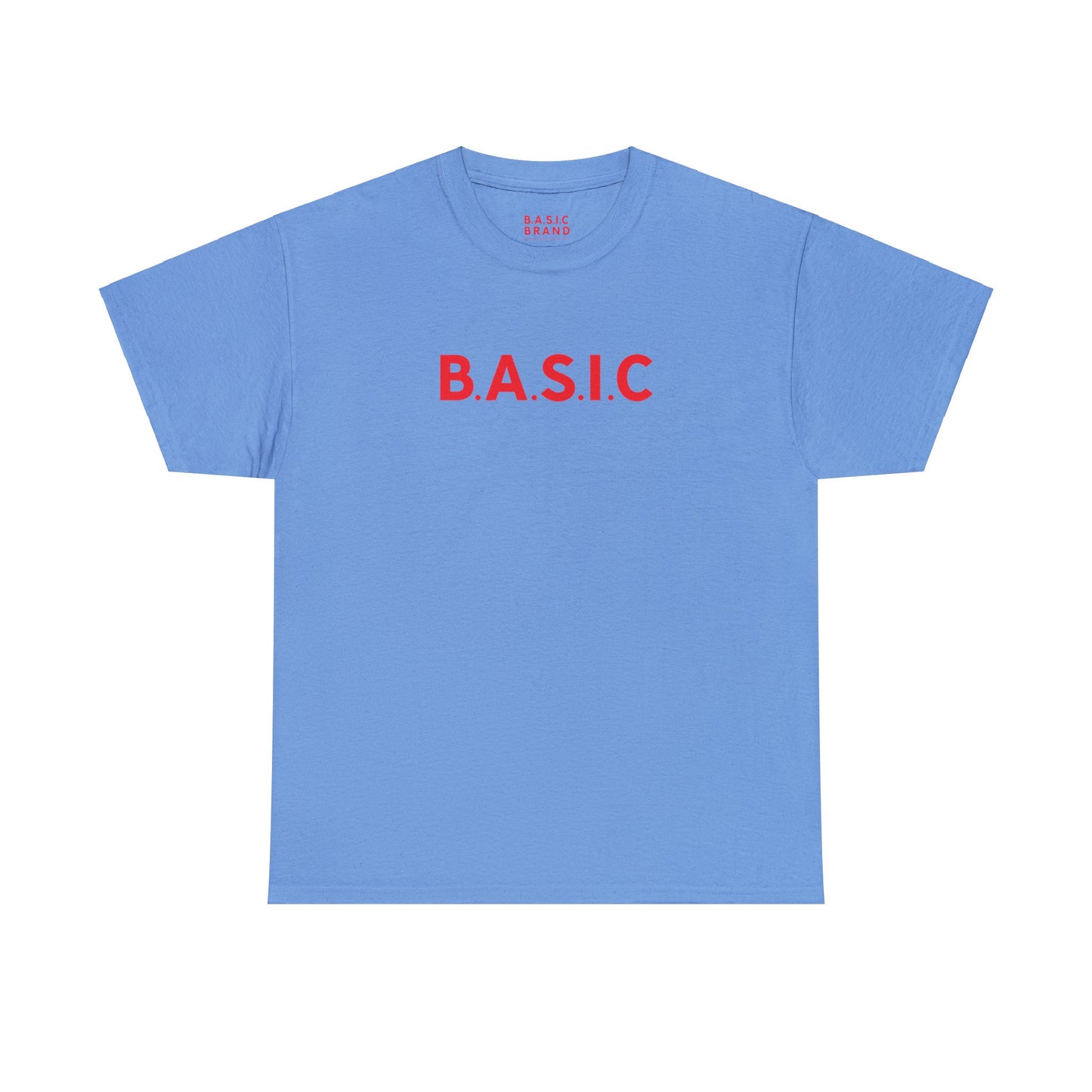 Men's B.A.S.I.C "Medium Sized Logo" Red Font Tee Shirt