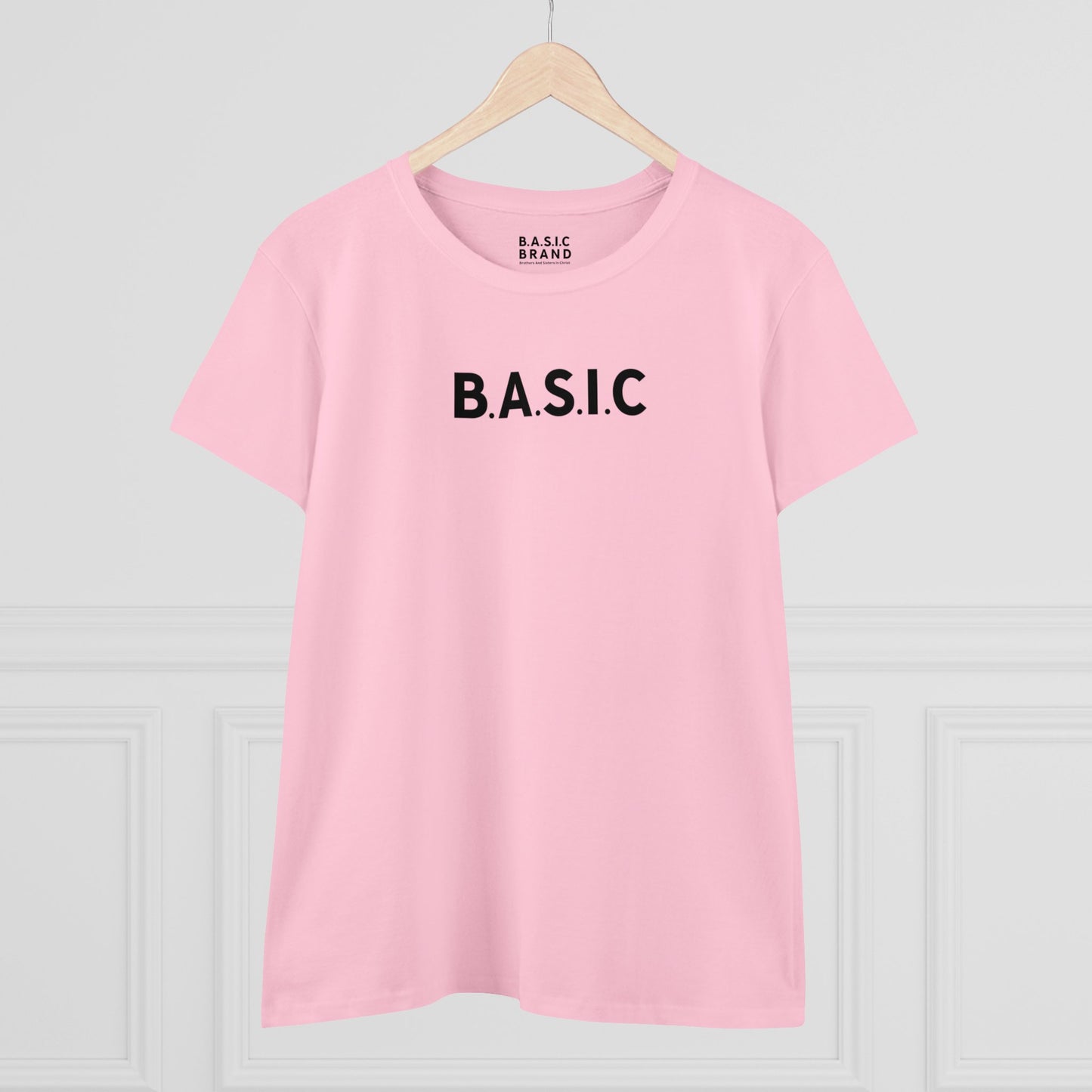 Women's Fit B.A.S.I.C "Medium Sized Logo" Tee Shirt