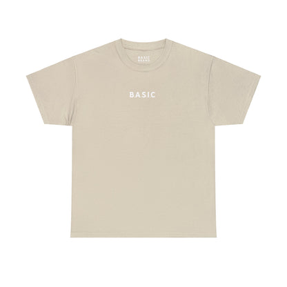 Men's B.A.S.I.C "Small Sized Logo" White Font Tee Shirt
