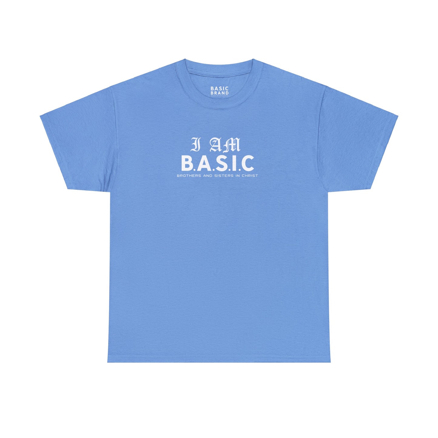 Men's B.A.S.I.C "I AM White Font" Tee Shirt